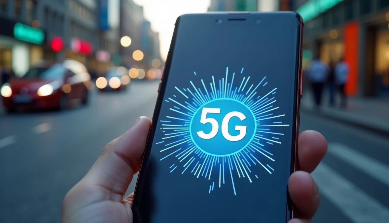 5G auf Smartphone