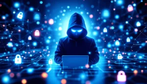 AI Cybersicherheit futuristischer Hacker