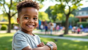 Wearables für Kinder Beitragsbild Kind mit Smartwatch